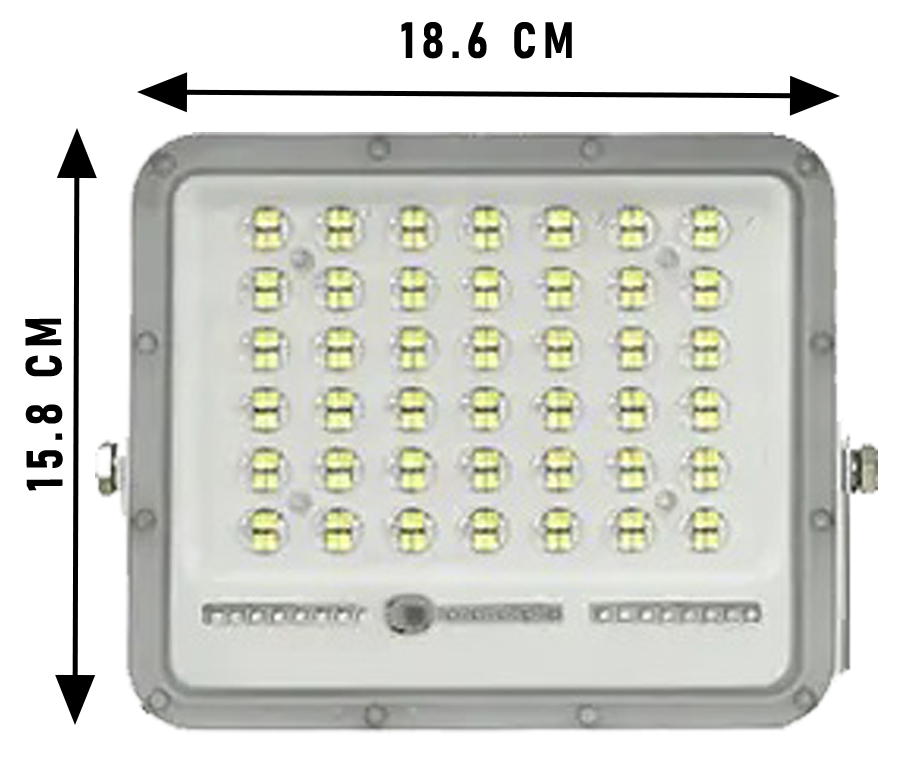 Solar Flood Light Outdoor 100 Watt LED 2300 Lumens 6000K with Remote