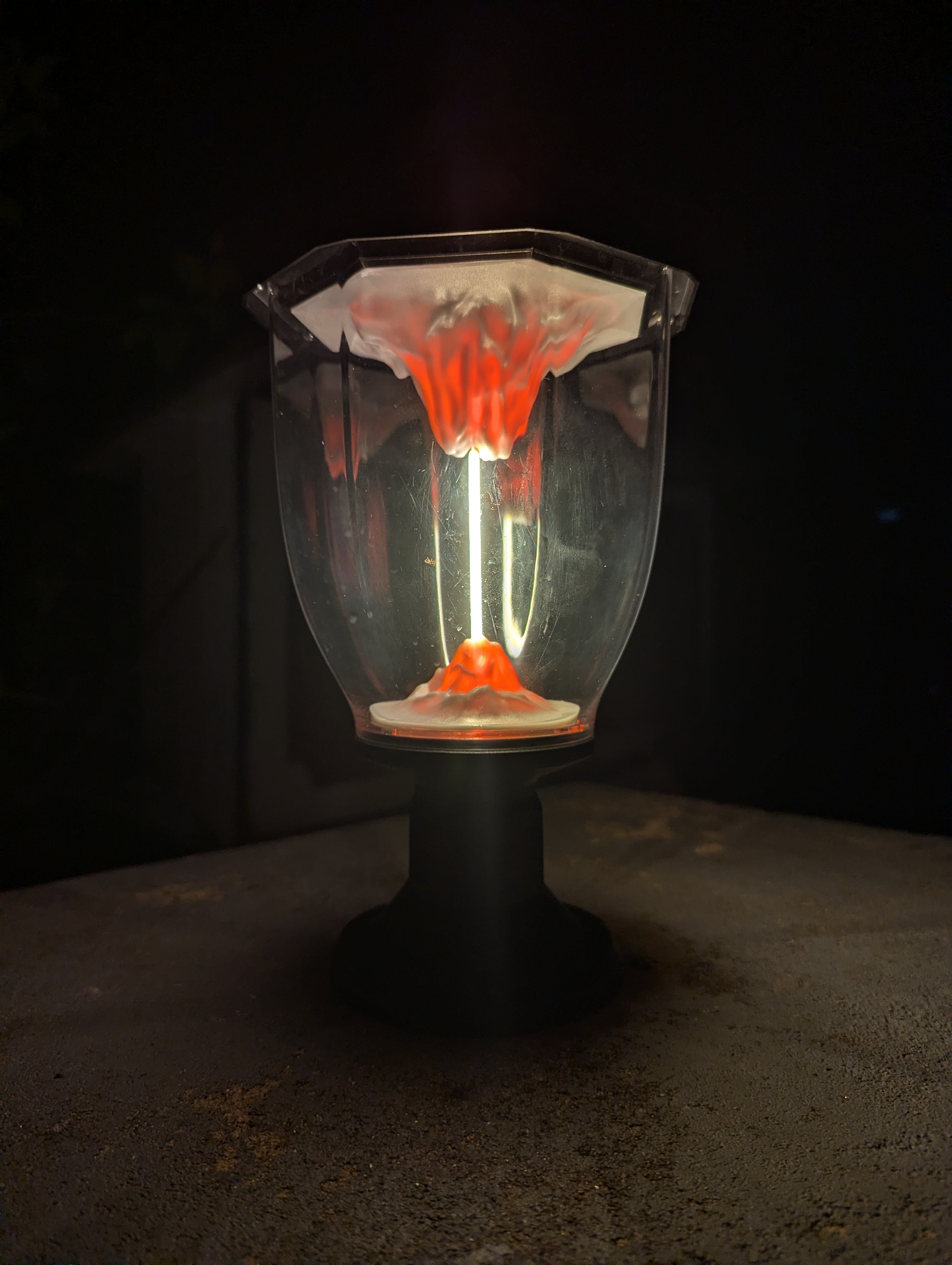 Volcano Series Solar Gate Pillar Light (Warm White, IP65 Waterproof)