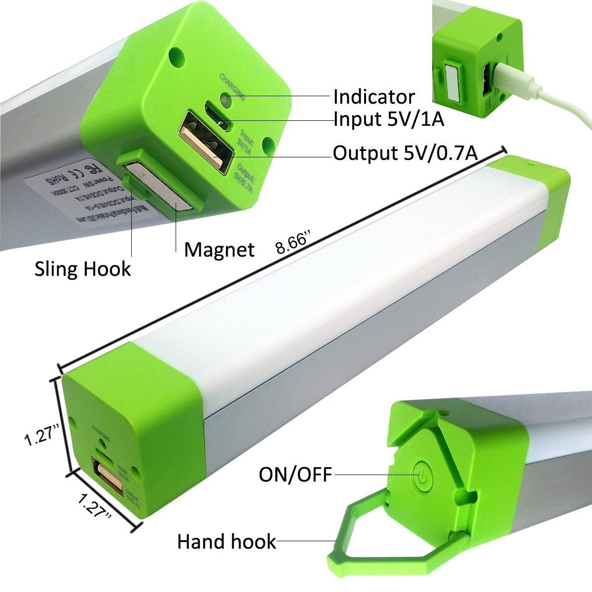 Solar Emergency Tube Light 3 Watt - White - TTSELTL3W - tapetum.in