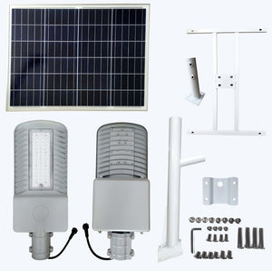 What are all the components used in solar street light and their working principle