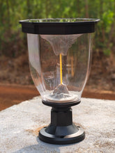 Volcano Series Solar Gate Pillar Light (Warm White, IP65 Waterproof)