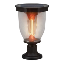Volcano Series Solar Gate Pillar Light (Warm White, IP65 Waterproof)