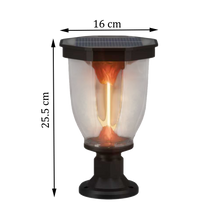 Volcano Series Solar Gate Pillar Light (Warm White, IP65 Waterproof)