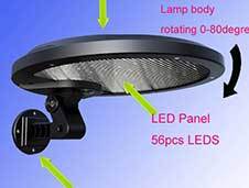 Tapetum Solar LED Wall Light - 5 Watt - Motion Sensor -Specification- TTSMWR5W
